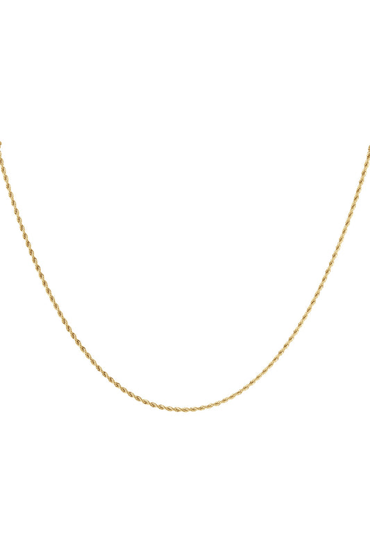 Subtiele gedraaide ketting goudkleur 