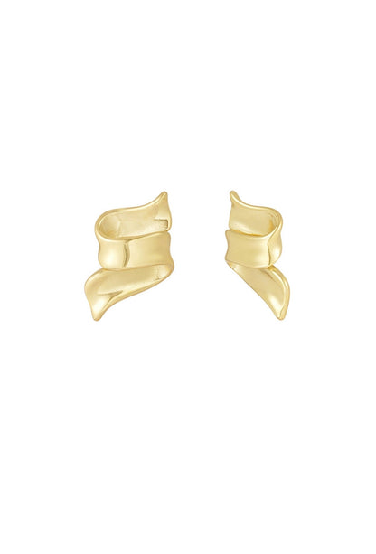 Swirl oorbellen goudkleur 