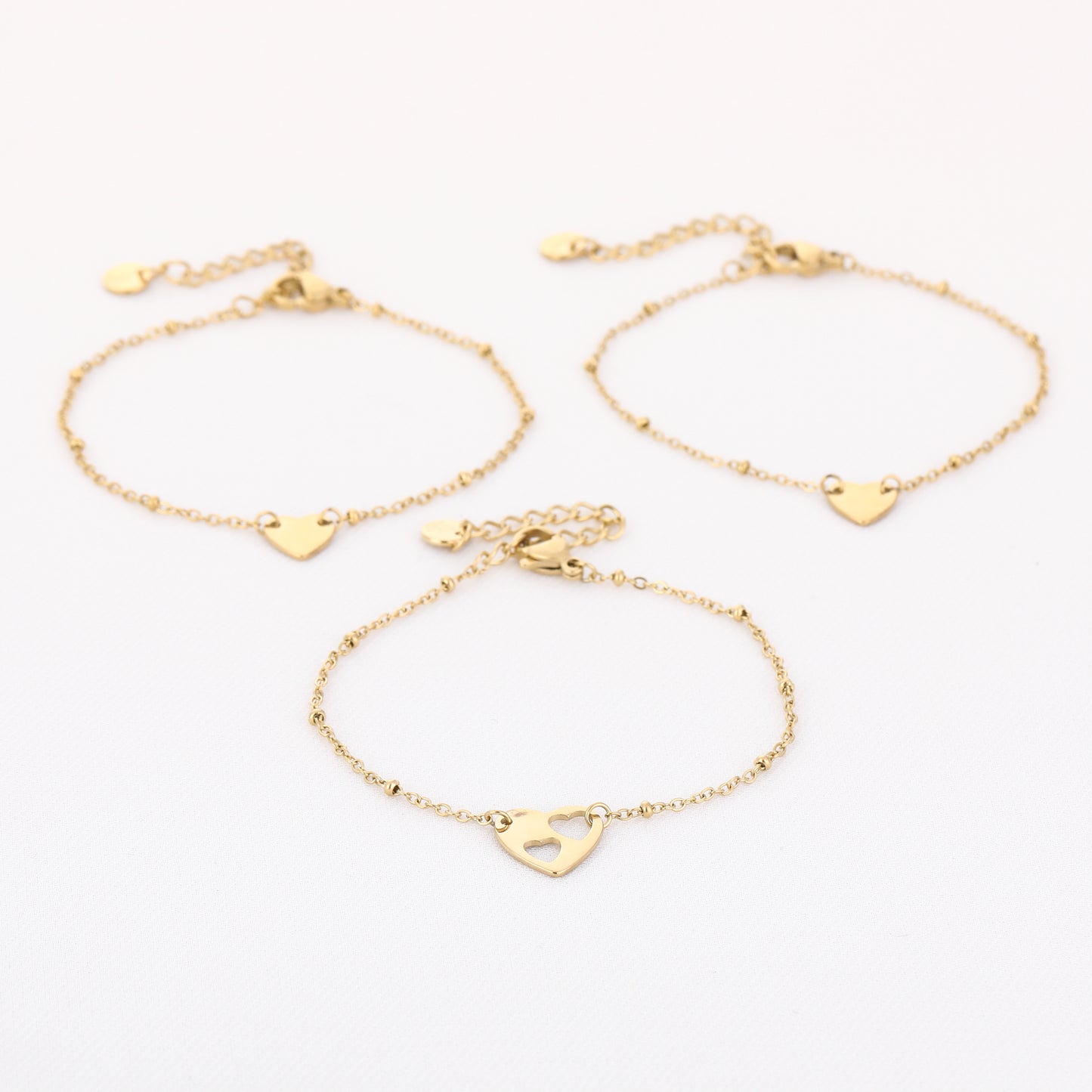 Vriendschap armbanden set 3 Goudkleurig 