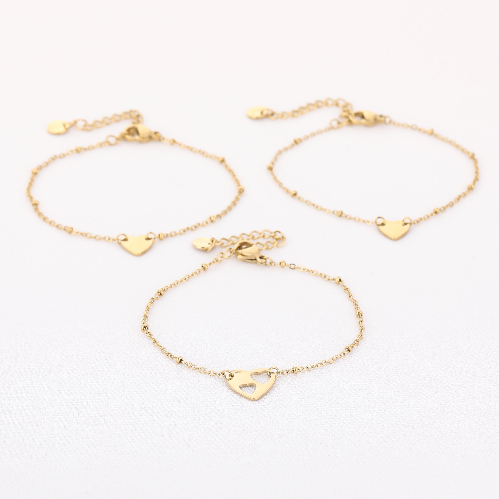 Vriendschap armbanden set 3 Goudkleurig 