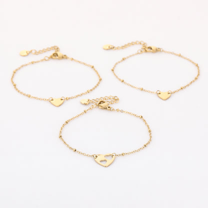 Vriendschap armbanden set 3 Goudkleurig 