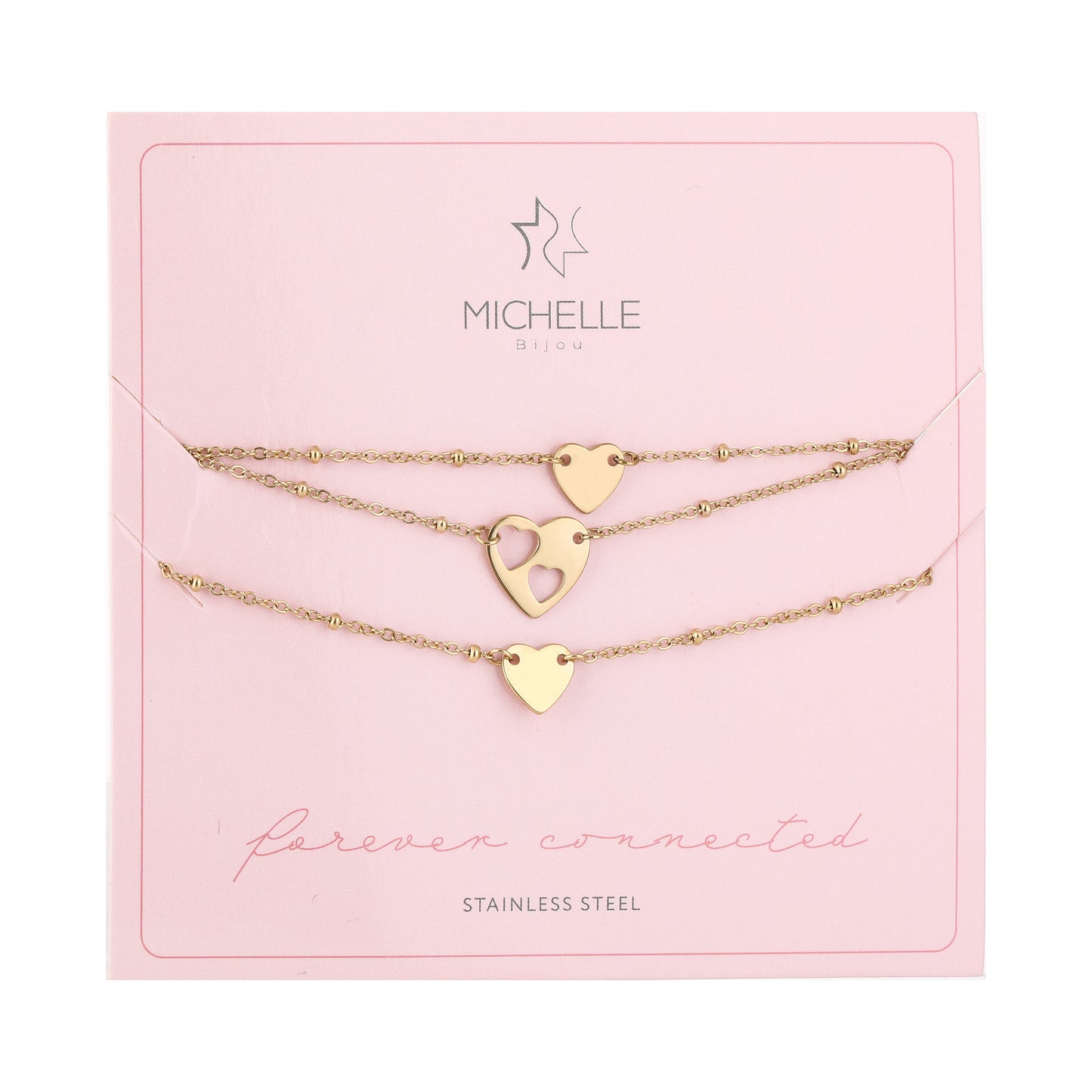 Vriendschap armbanden set 3 goudkleur 