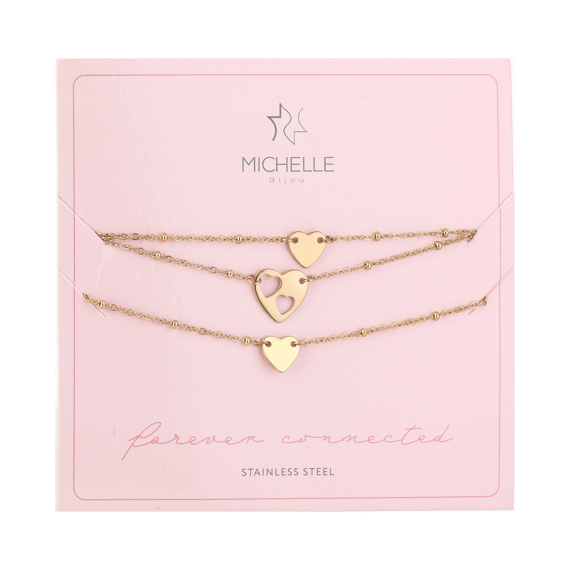 Vriendschap armbanden set 3 goudkleur 