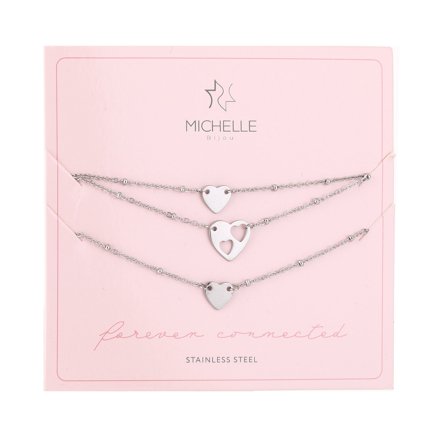Vriendschap armbanden set 3 zilverkleur 