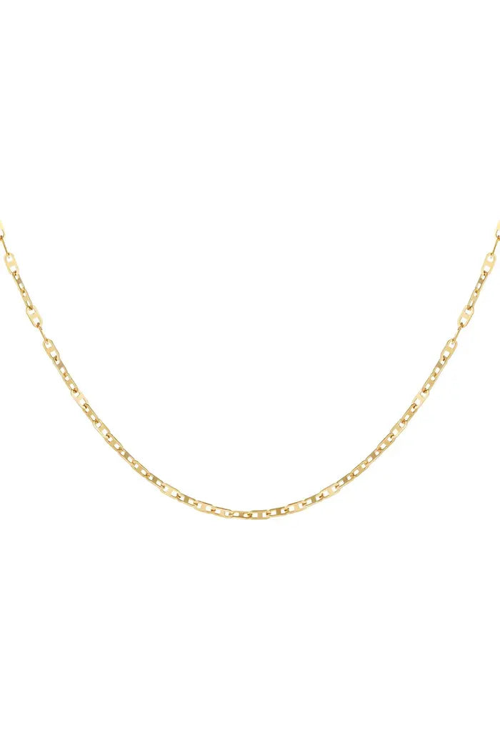 Ketting kleine schakels goudkleur 