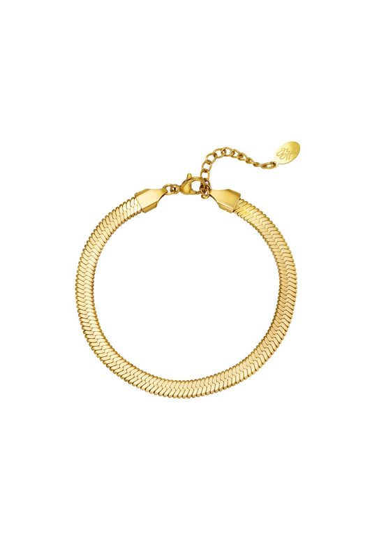 Snake chain armband goudkleur 